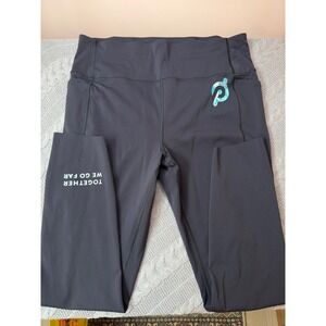 Peloton Women's High Rise Flex Pocket Leggings Size Small S Black Logo TWGF